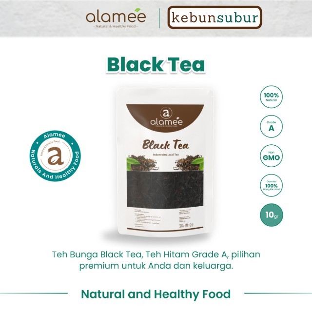 

ALAMEE Black Tea Alami Organic Teh Hitam Kering Dried 10 gr Premium kebunsubur