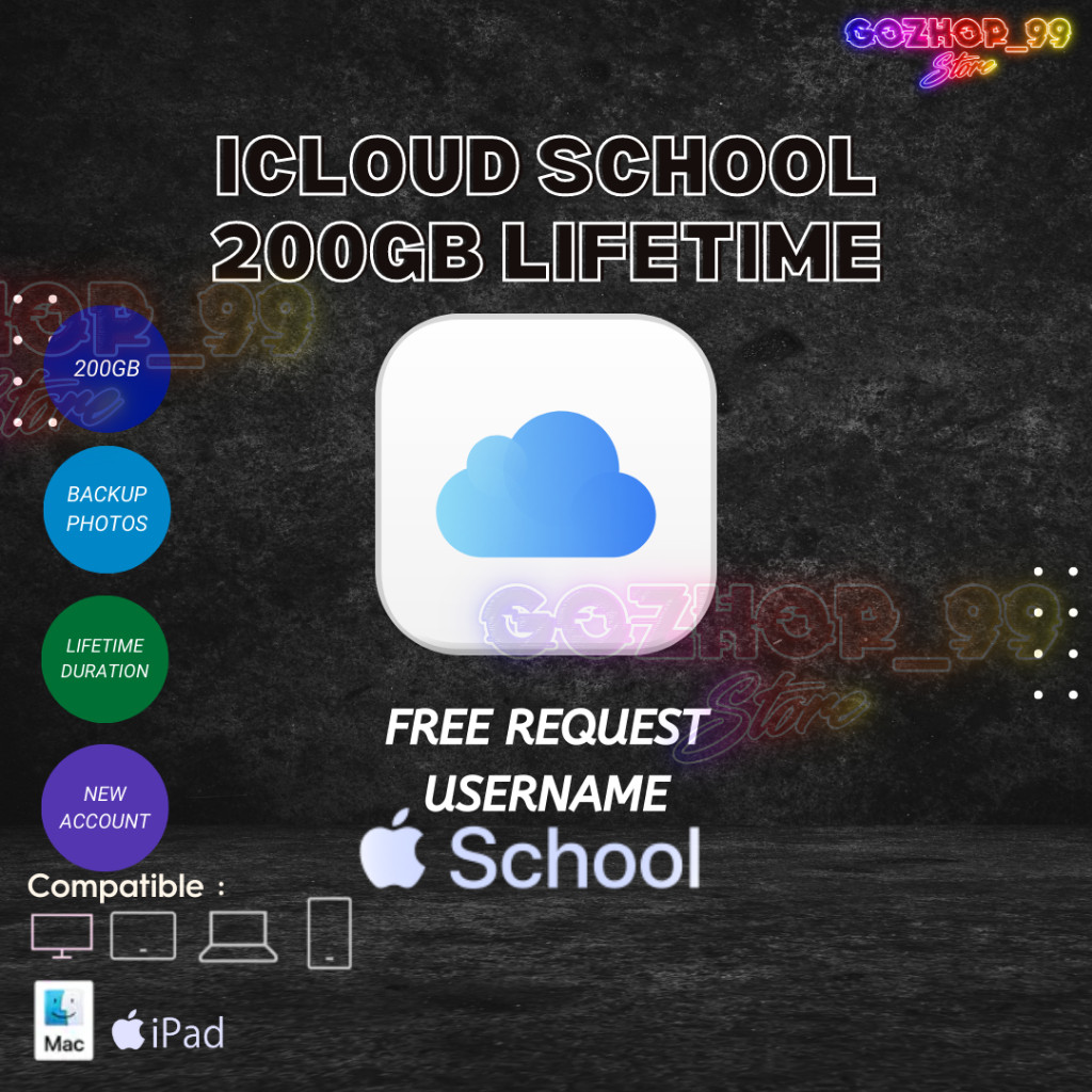 ICLOUD SCHOOL 200GB LIFETIME DURATION