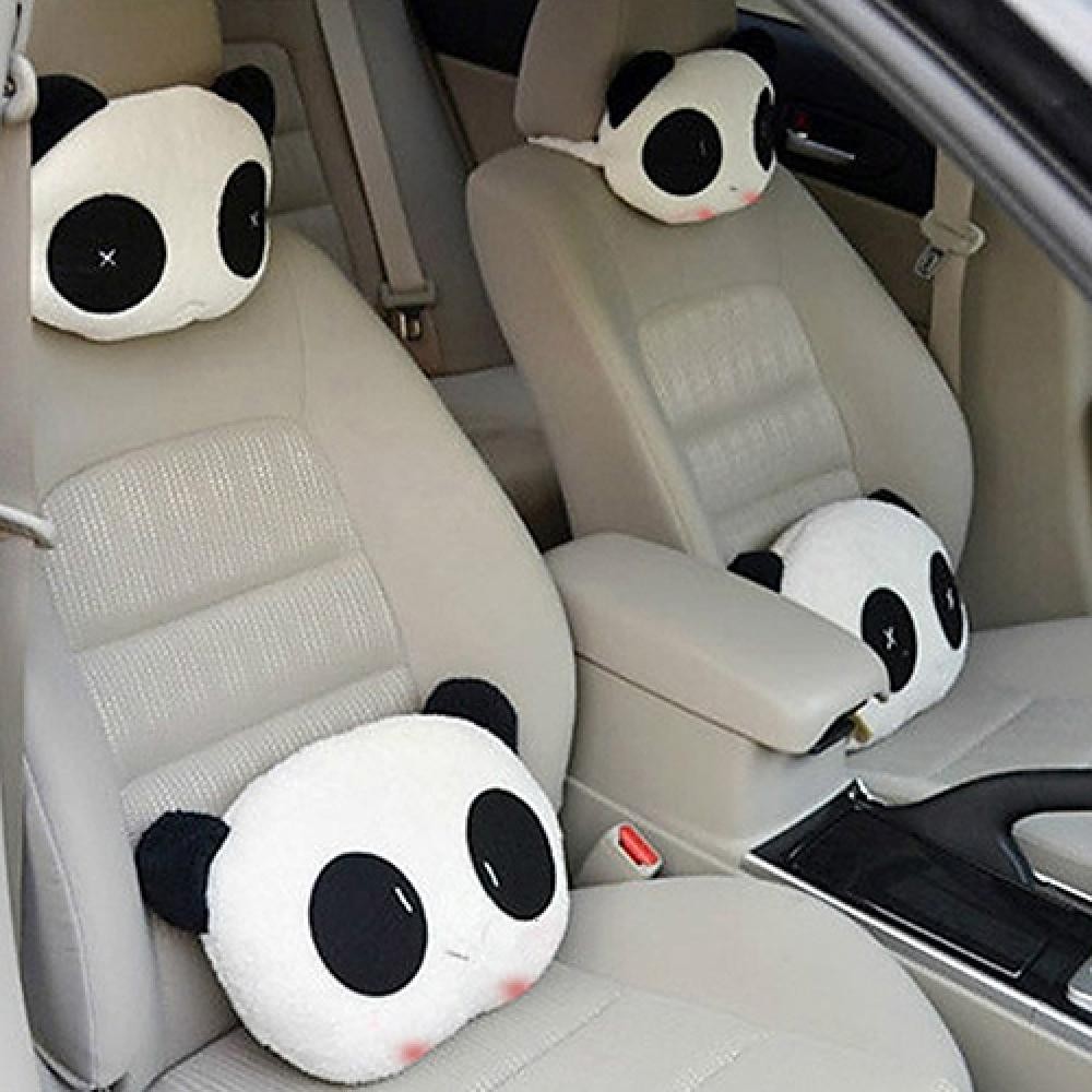 1pc Lovely Creative Panda Auto Car Neck Headrest Pillow Rest Cushion Headrest Pillow Mat for Childre