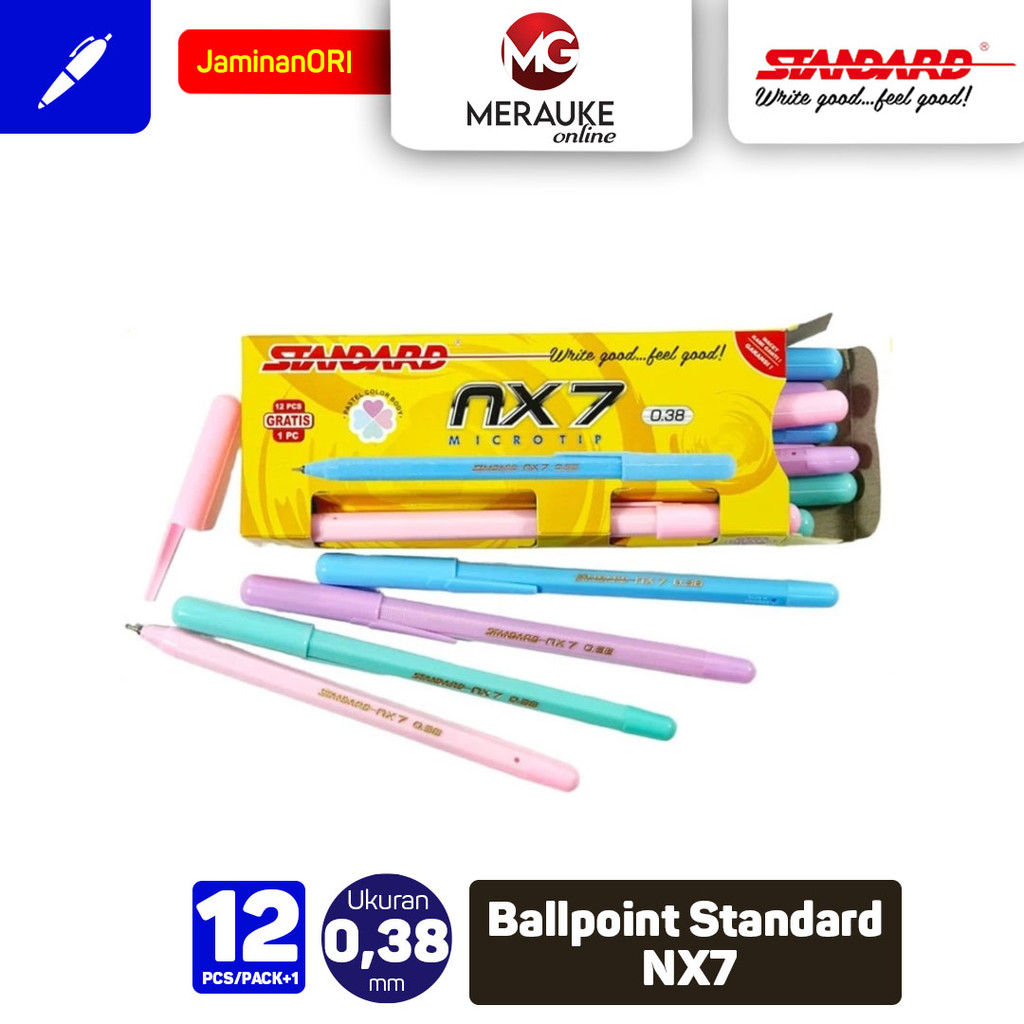 

Ballpoint STANDARD NX 7 0.38 - Hitam 12 Pcs