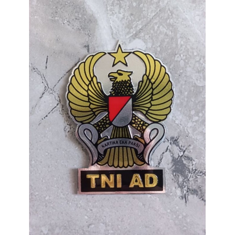 STICKER TNI AD - STICKER PLAT TNI AD - STICKER PVC TIMBUL TNI AD