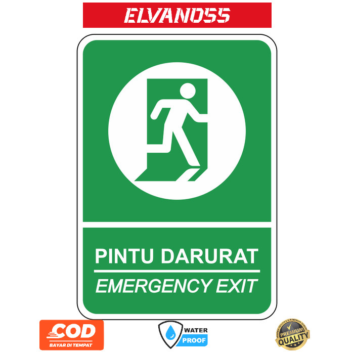 

STIKER RAMBU PINTU DARURAT 35CM X 50CM FREE CUSTOM DESAIN STICKER