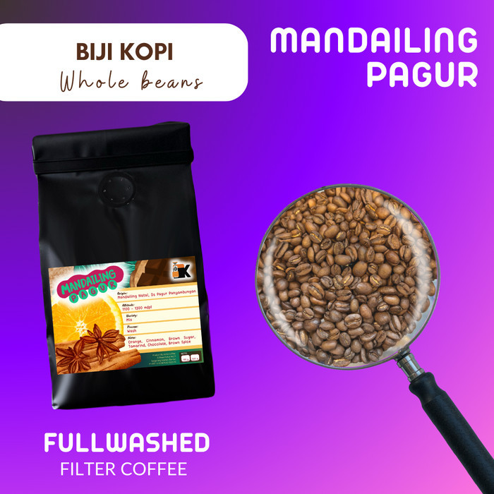 

[PROMO] Kopi Arabika Mandailing Pagur Panyabungan 250gr (biji/bubuk) - Biji, 100g