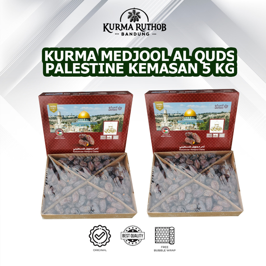 

KURMA MEDJOOL AL QUDS PALESTINE KEMASAN 5KG PREMIUM