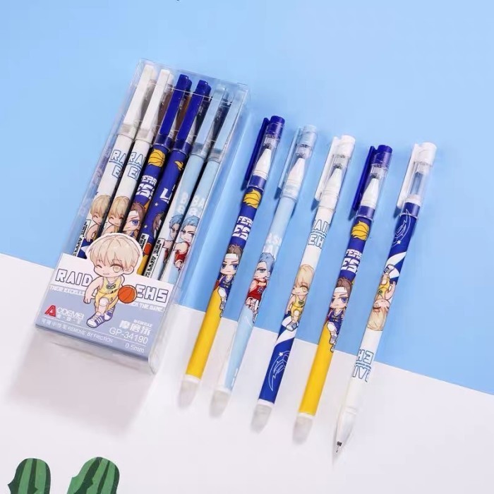 

Pulpen Bisa Dihapus 1 pcs Random Pen Reusable Pulpen Hapus Pena - Pen cetek biru