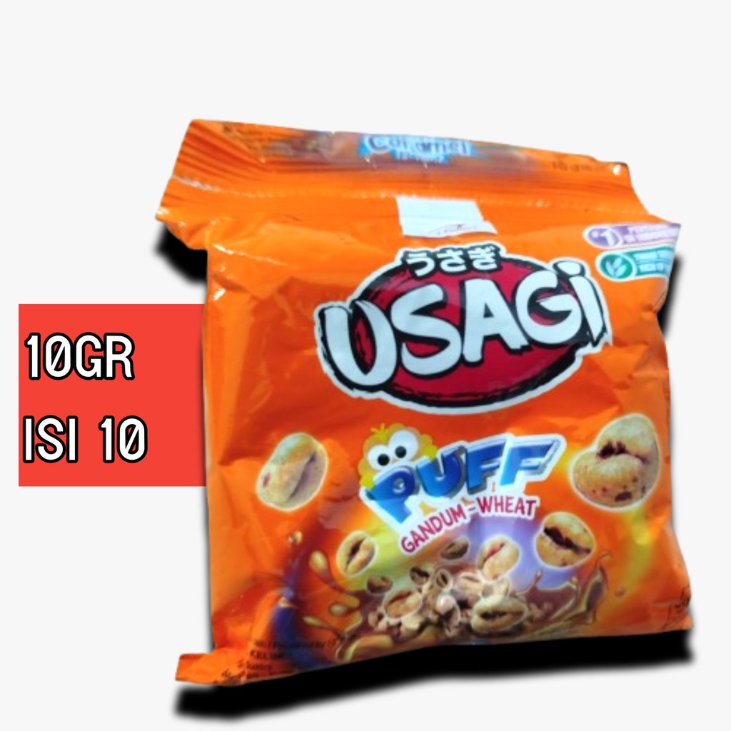 

DUA KELINCI Usagi Puff Wheat Caramel 1 Pack Isi 10 Pcs