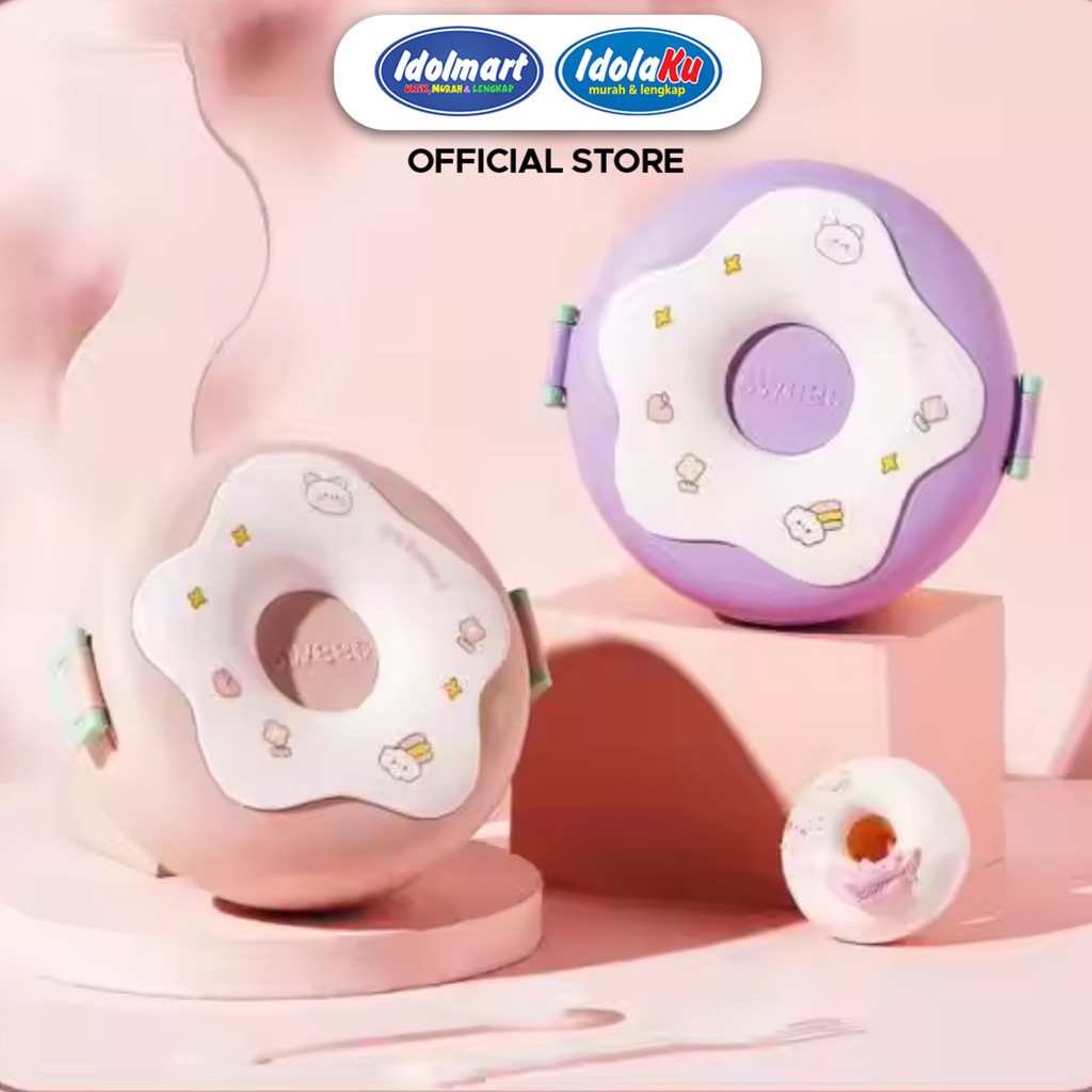 IDOLMART Lunch Box Donut Premium Kotak Makan Anak Kotak Bekal Donat Surabaya
