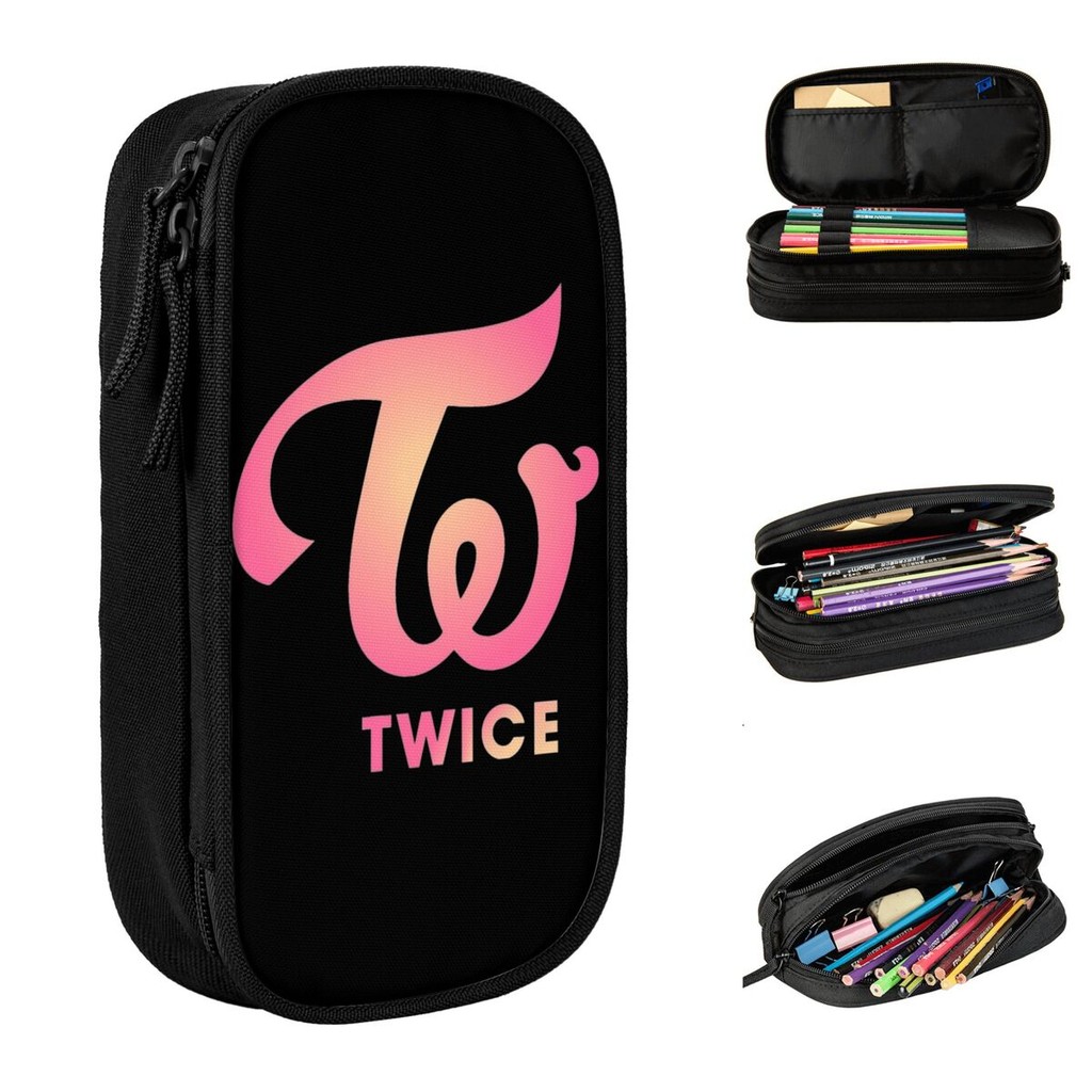 

Twice Kpop Pencil Cases Classic Momo Nayeon Sana Jihyo Pen Holder Pencil Bags Girls Boys Students School Cosmetic Pencil Box