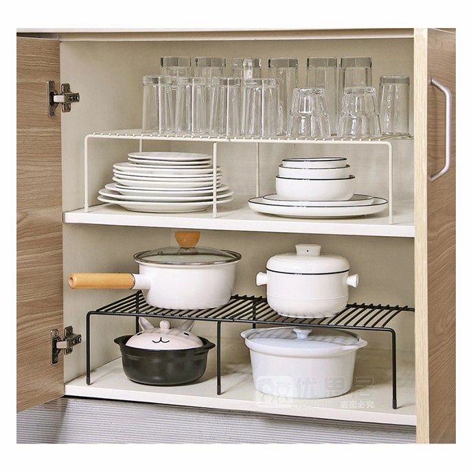 Terlaris ✨-Rak sisipan dapur dalam lemari kitchen set dan dibawah sink - Hitam