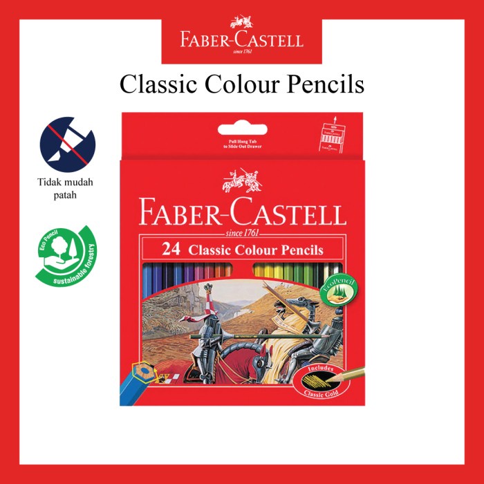 

[Terbaru] Faber-Castell Classic Colour Pencil 24 L