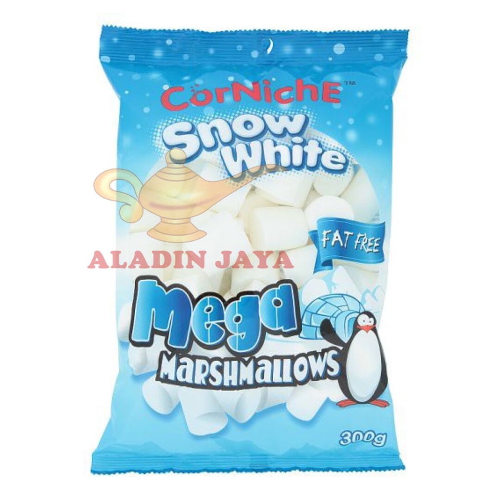 

Marshmallow CORNICHE Mega Snow White ukuran 300gr