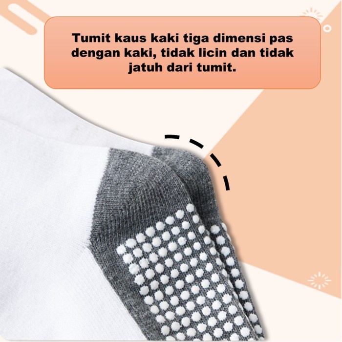 Kaos Kaki Sekolah Anak TK SD laki laki perempuan Anti Slip - M