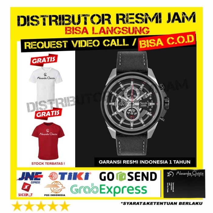 JAM PRIA ALEXANDRE CHRISTIE AC 6504 6504MC SILVER BLACK ORIGINAL