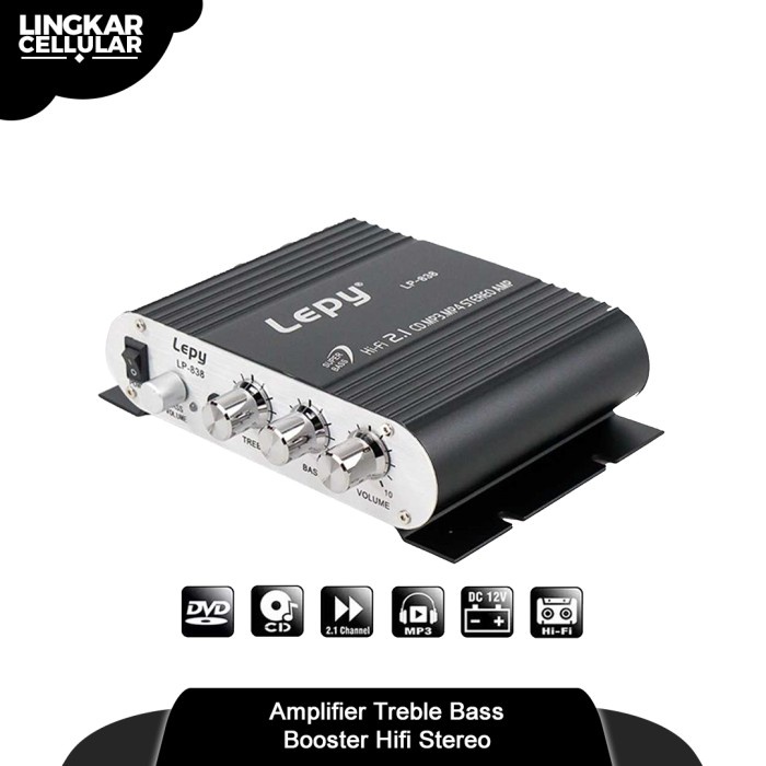 Amplifier Treble Bass Booster Hifi Stereo