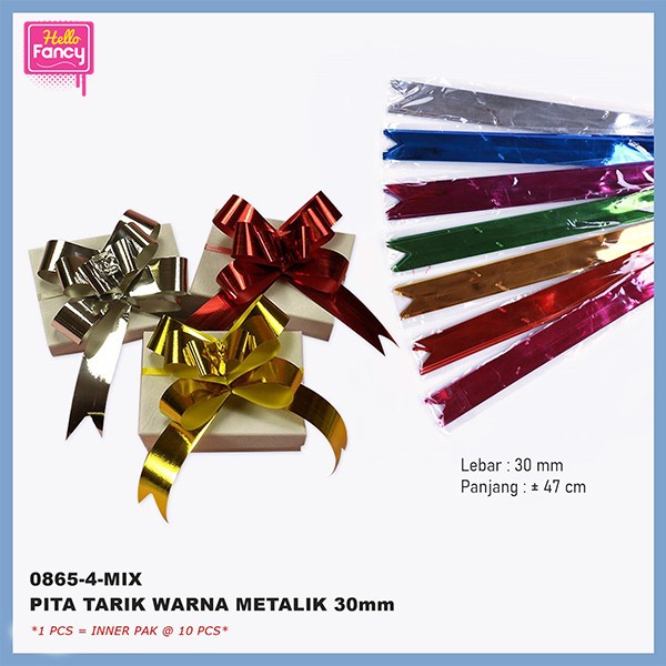 

Pita Tarik /Metallic / Matte / Laser 30 mm 1 Pack isi 10 Pcs Random - 0865-4