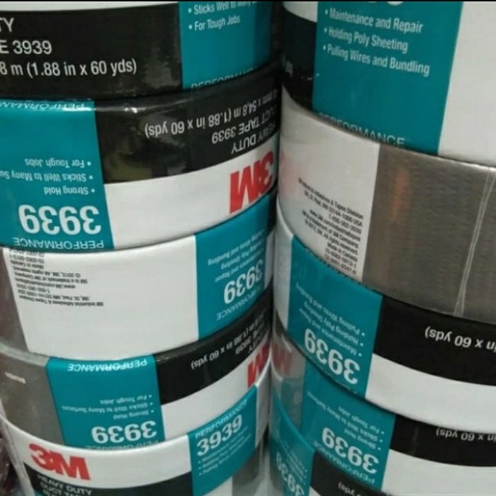 

3 M Duck Tape 3939 Lakban pipa 2inch - Lakban Silver Pipa Air Laut