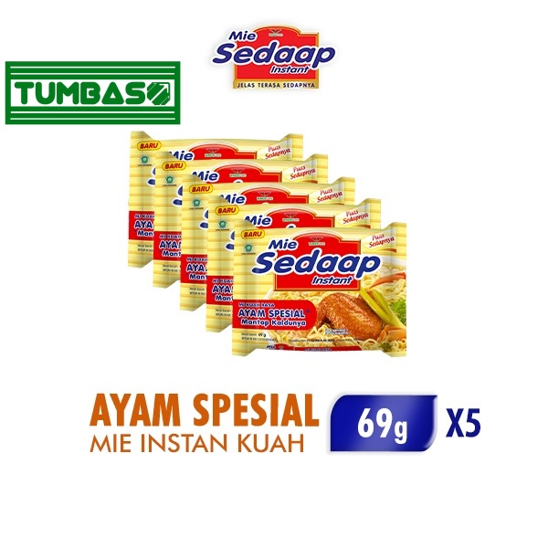 

Tumbaso Mie Sedaap Mie Instan Ayam Spesial 5 x 69 gr