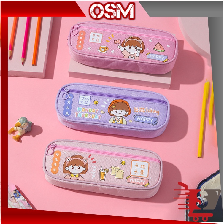 

OSM - S5833 Tempat Pensil / Tempat Alat Tulis Motif Lucu / Pencil Case Cartoon / Tempat Pensil Resleting Model Terbaru