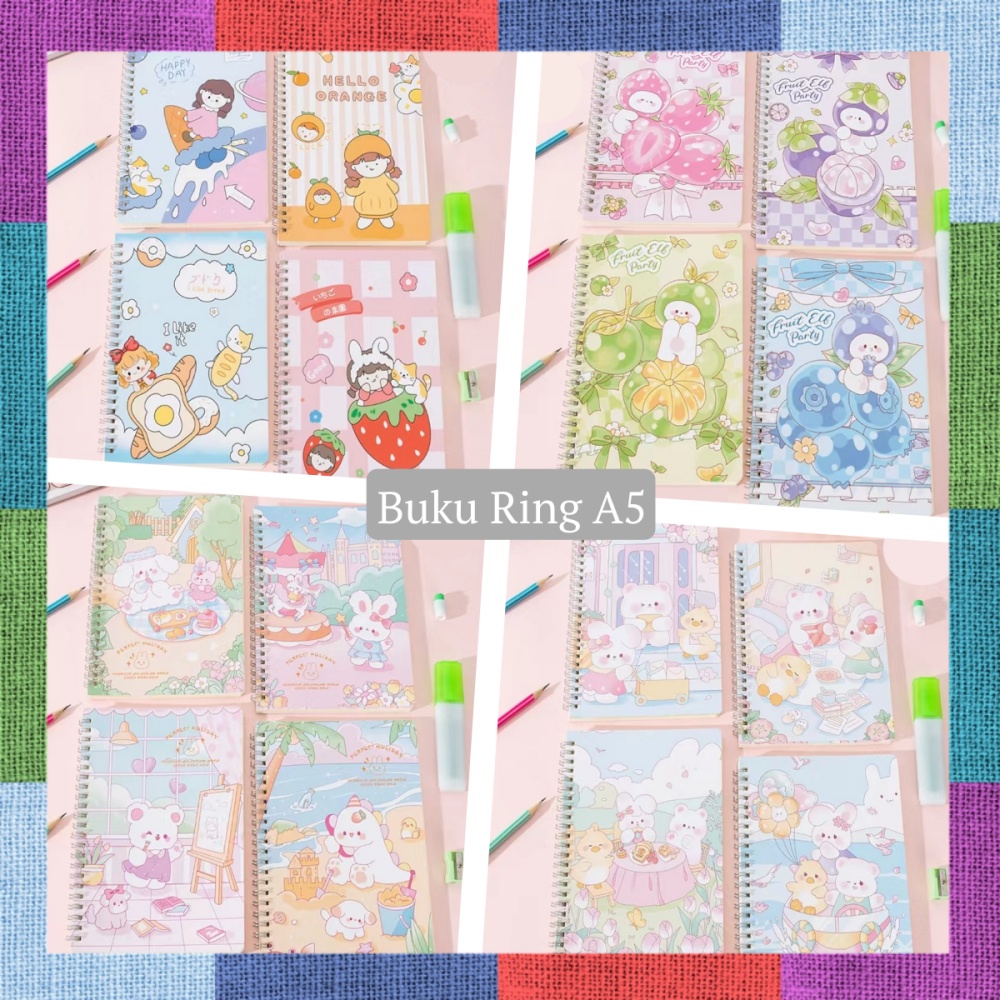 

Buku Tulis A5 /Notebook A5/Buku Tulis Sekolah isi 60 lembar Motif Baru - (GG0302)