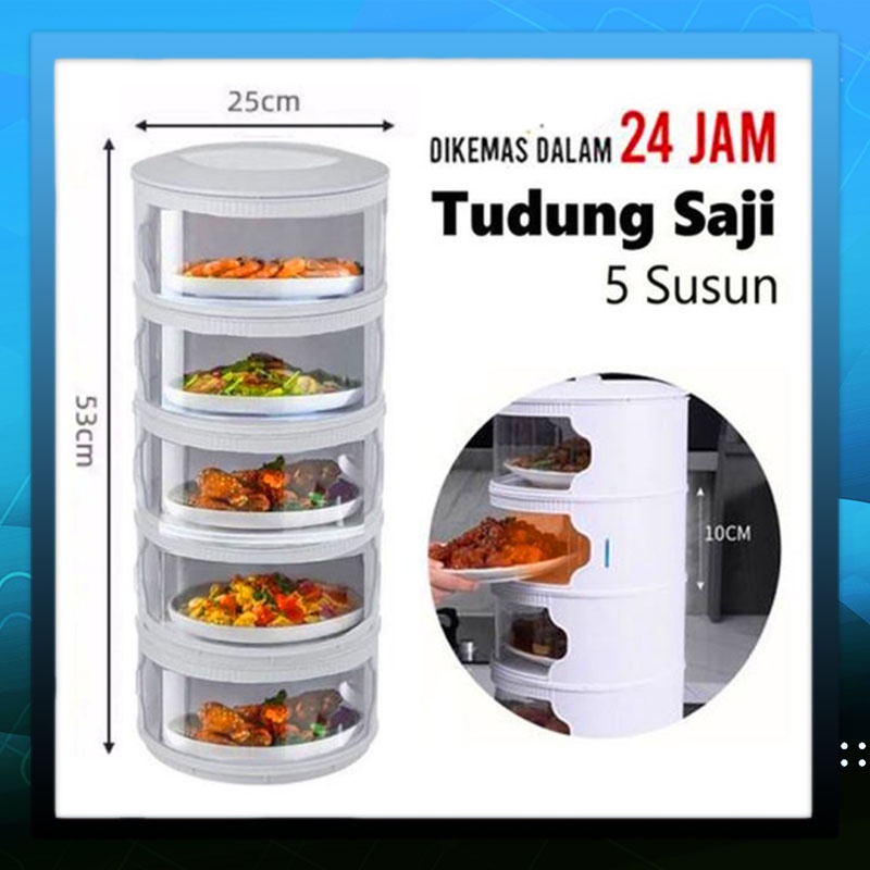 4/5 SUSUN WARNA || Tudung Saji 5 Tingkat Food Storage 5 Layer / 4 Layer / Rak Penyimpanan Makanan 4 