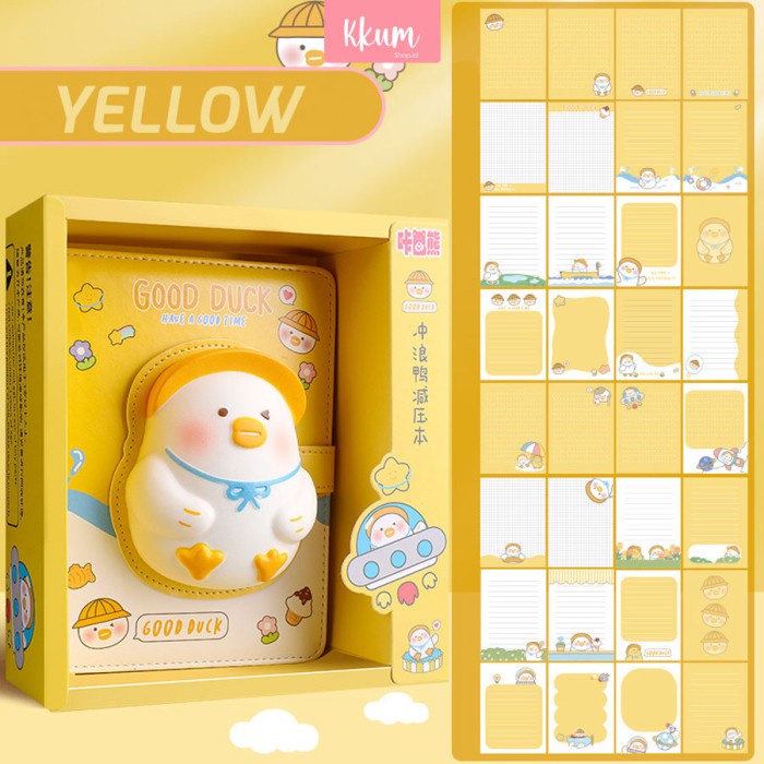 

Buku squishy book daily notebook/ Agenda buku catatan cute diary - Pink