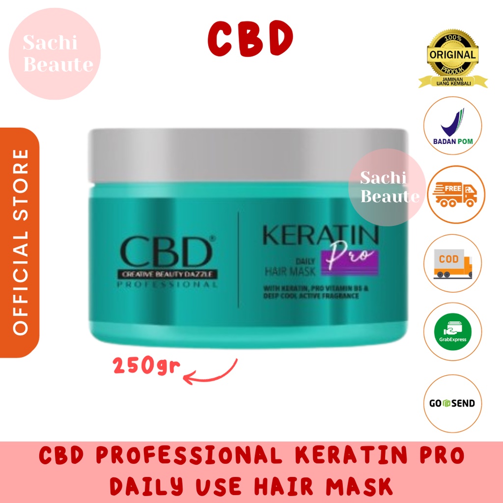 CBD Professional Keratin Pro Daily Use Hair Mask (Masker Rambut) 250gr 100% ORIGINAL
