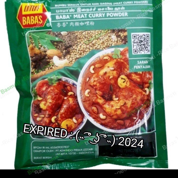 

Promo COD Babas Meat Curry Powder/ Bumbu Babas Kari Import /250 gram