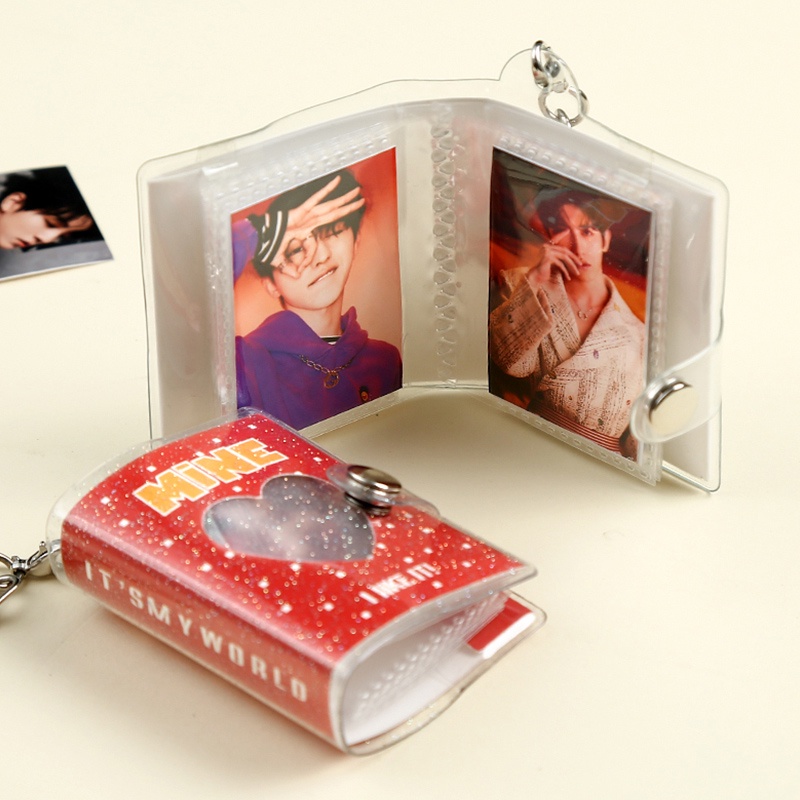 COD❤️2 Inch Photo Mini Photo Album Buku Koleksi Tiket Film Buku Penyimpanan Kartu Kecil-cl