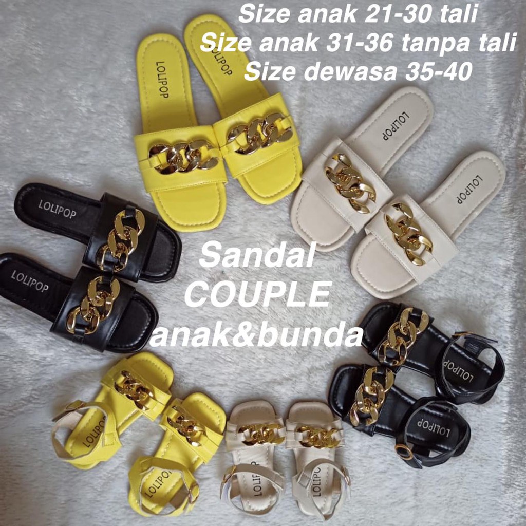 (LC-JKT) SD-C08 SANDAL ANAK BAGUS COUPLE DENGAN BUNDA TALI & NON TALI