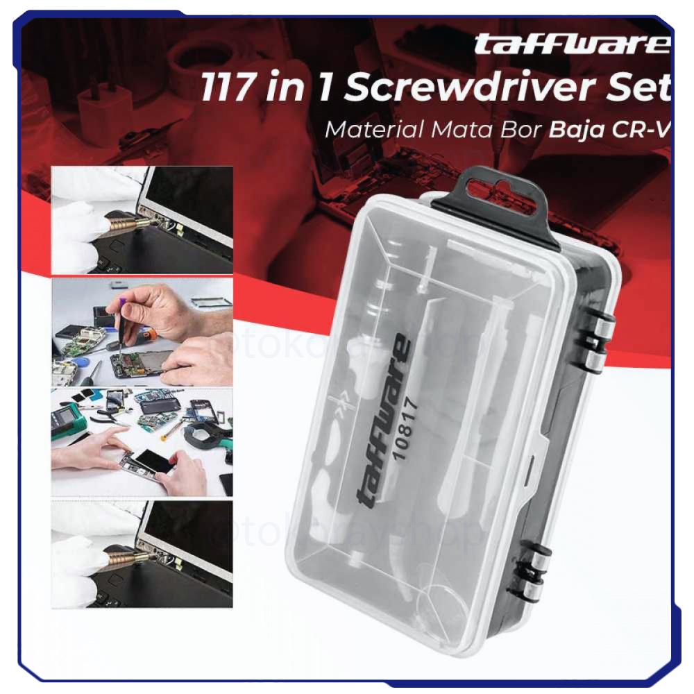 Taffware 115 in 1 Screwdriver Set Reparasi Smartphone Insulated 10817