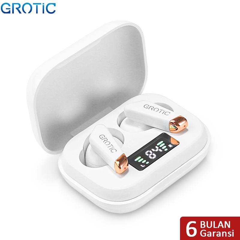 COD GROTIC Headset Bluetooth LED Display Touch Sensor TWS Earphone Wireless J70