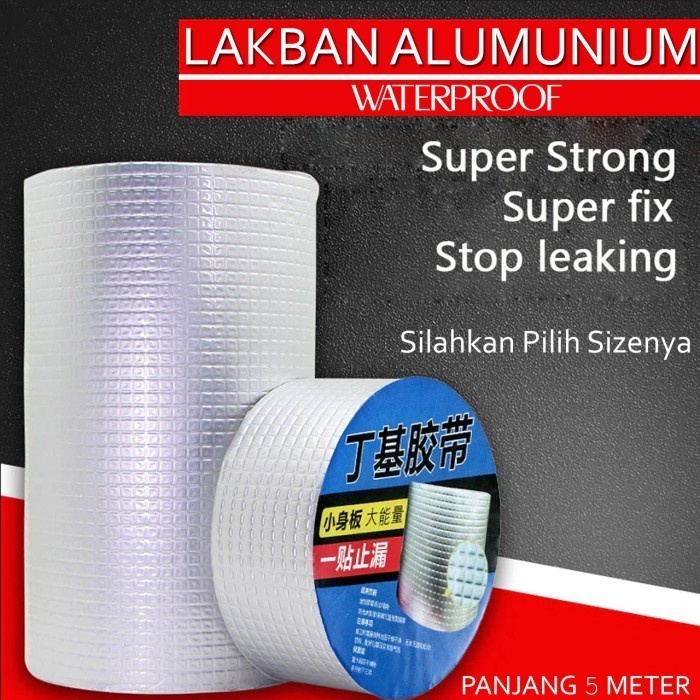 

Lakban Alumunium Untuk Tambal Terpal Ukuran 15cm x 5m - L