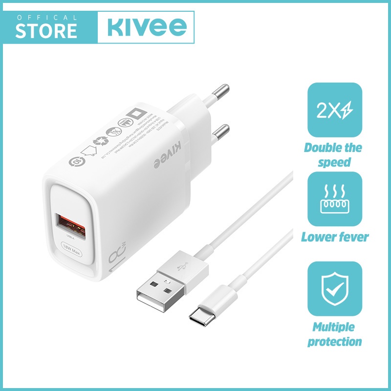 WA! KIVEE Adaptor original charger oppo fast charging 18w-22.5w berlaku untuk oppo samsung xiaomi Hu