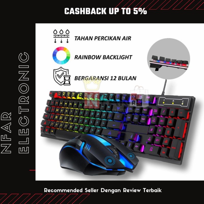 Paket Keyboard Gaming Combo Set Mouse Keyboard Gaming Mouse RGB For PC