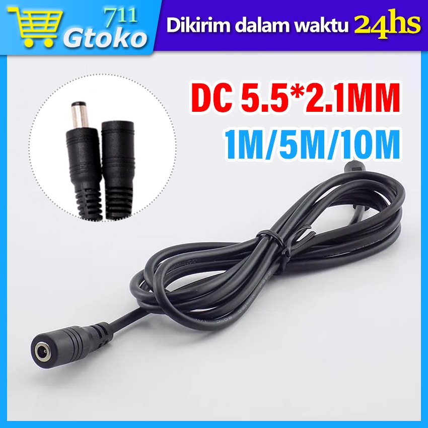 Kabel Extension DC 5.5 X 2.1 mm Male Female Jack Power Adapter Cable