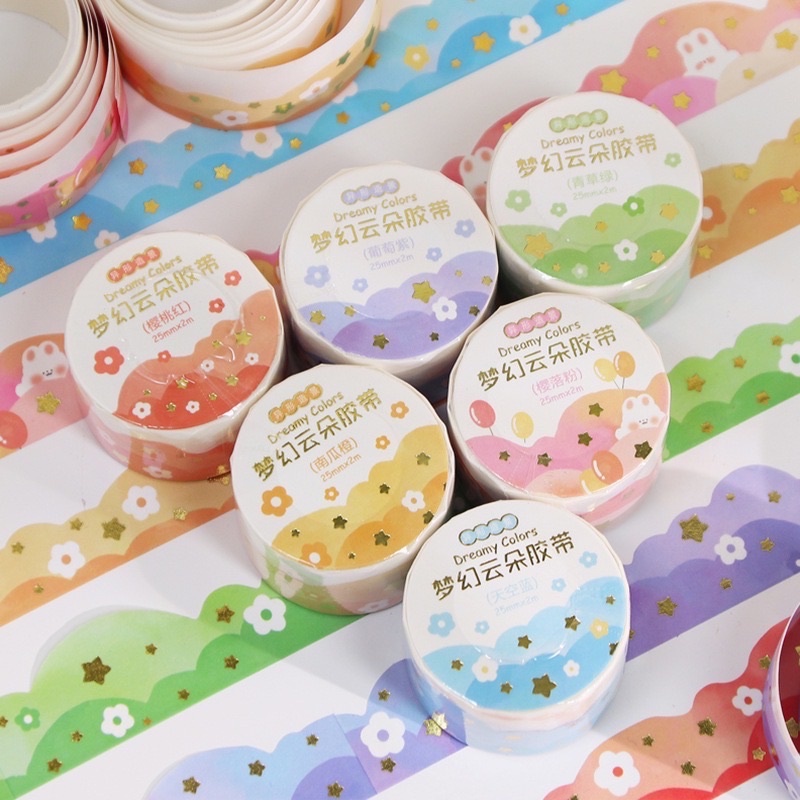 

STESSI Washitape Motif Aesthetic Untuk Dekorasi DIY / Selotip Korea