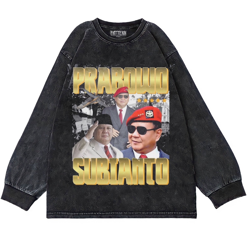 Patternmerch "prabowo subianto" Oversize T-Shirt | Longsleeve Oversized | washing tee | Kaos