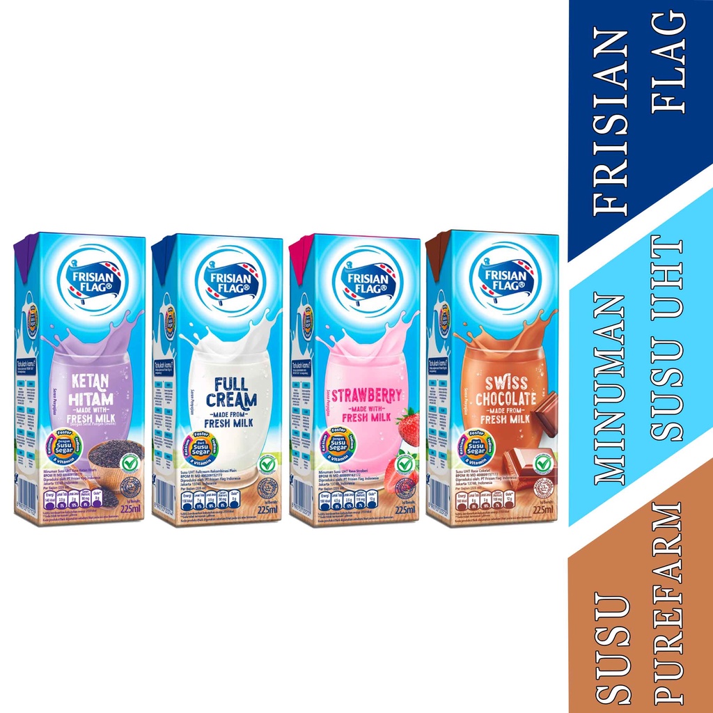 

Susu Bendera Purefarm- Susu UHT- Frisian Flag- 225ml
