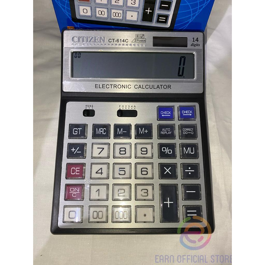 

KALKULATOR CITIZEN CT-614C 14 DIGIT CHECK AND CORRECT BATRE AA | KALKULATOR DAGANG CITIZEN CT 614C