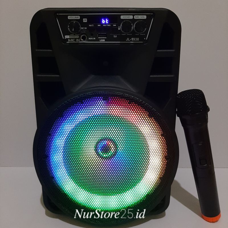 SPEAKER JINLONG JL-1938 DENGAN MIC WIRELESS EXTRA BASS