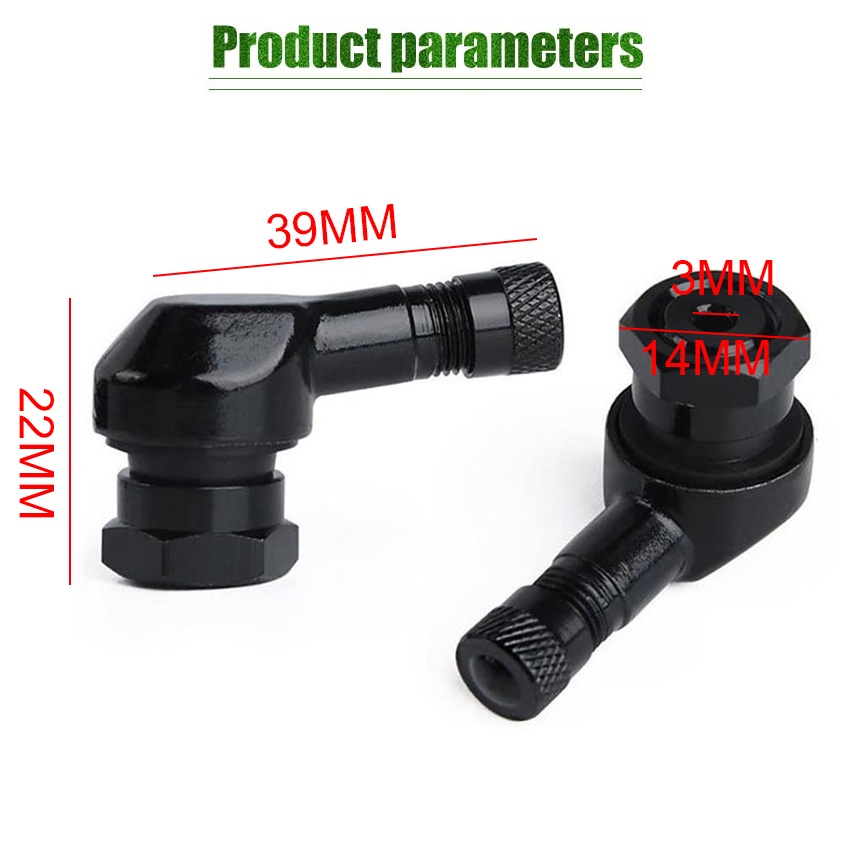 2Pcs Pentil Ban Tubeless Motor Bengkok Cnc Alloy Pentil Tubles Miring