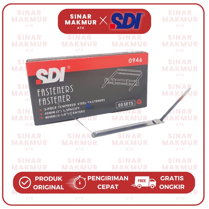 

Metal Paper Fastener/Penjepit Kertas/Acco Besi 0946 SDI (Pak)
