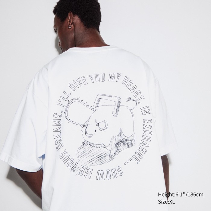 UNIQLO UT Chainsaw Man Lengan Pendek 462908 Uniseks