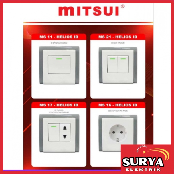 Saklar Stop Kontak Engkel MITSUI HELIOS IB INBOW Tanam SNI