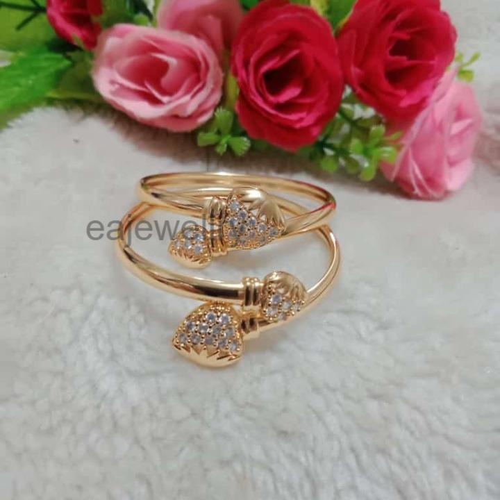 Gelang anak perempuan asli lapis emas 24 karat mewah simple elegan perhiasan aksesoris anak bayi