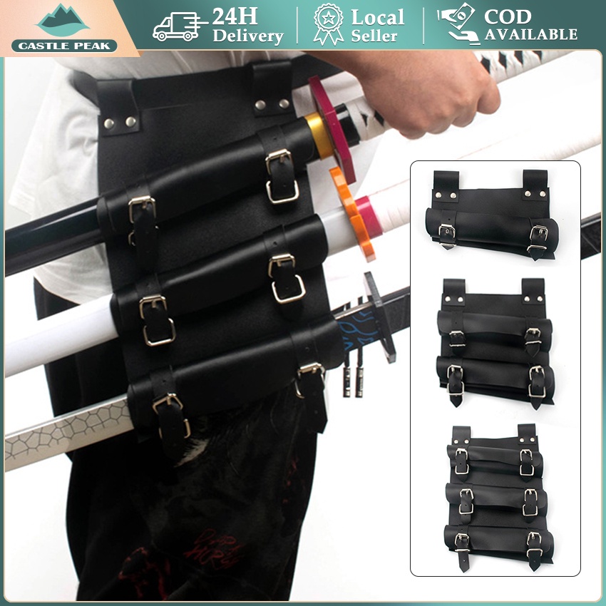 Belt Pedang Kulit Sintetis Sarung Pinggang Jepang Cosplay Properties