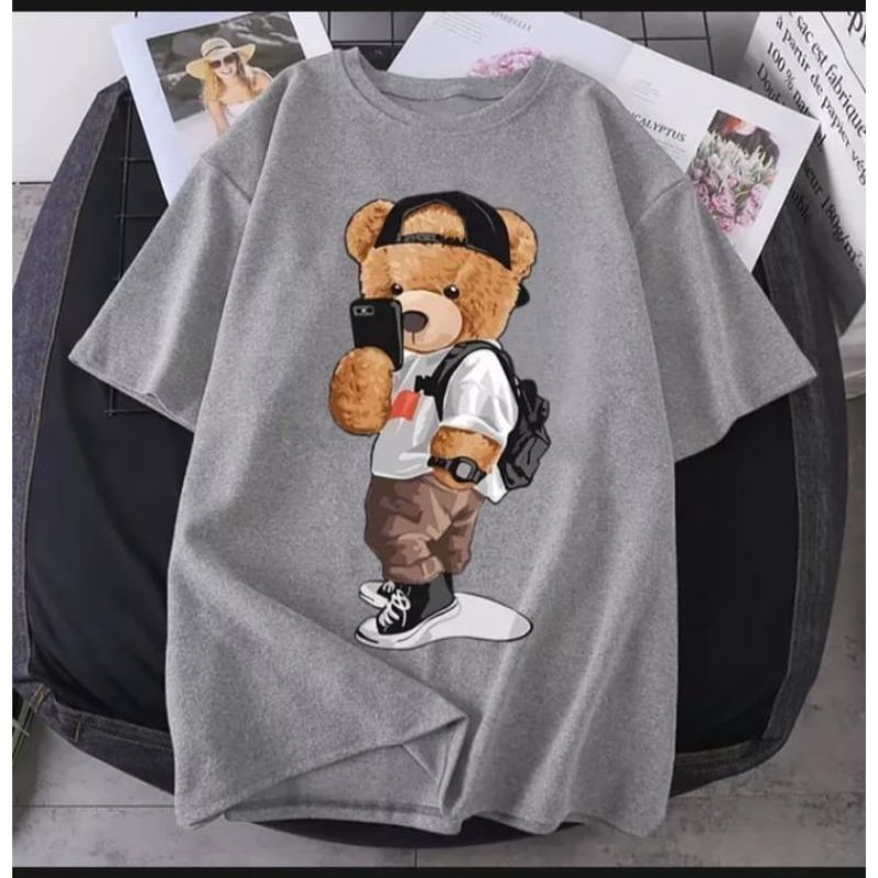 [ZS] Baju Kaos Pria  OVERSIZE BEAR FASHION
