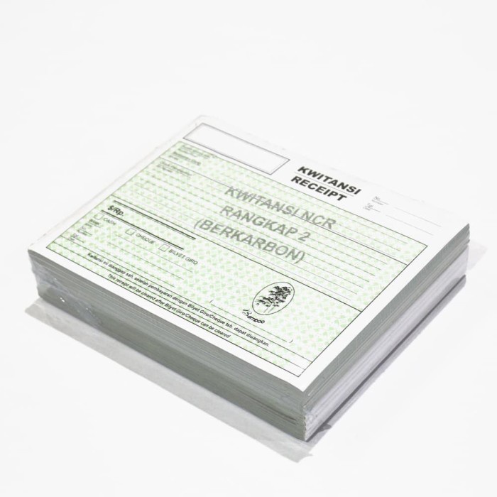 

MURAH- Bamboo Kwitansi NCR 1/2 FOLIO 2 PLY [10 Pcs]- 1.2.23