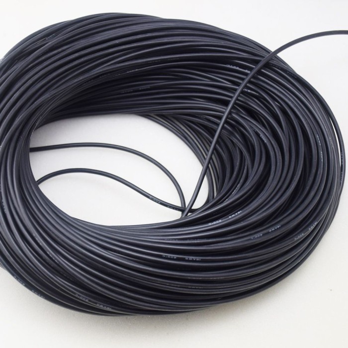 RK27 1Meter Kabel Silikon 18AWG silicone wire AWG 18 awg AWG18 RC Lentur - Hitam
