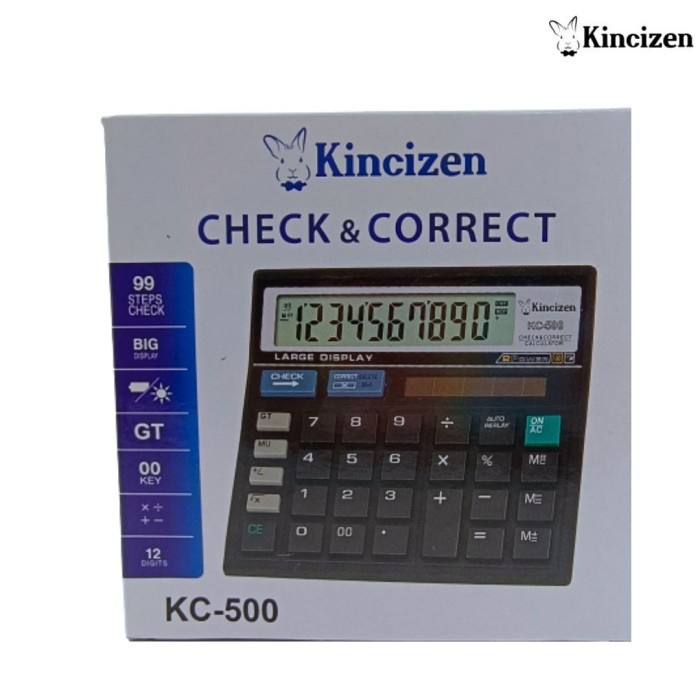 

Kalkulator 12 digit Check and Correct Kincizen KC-500